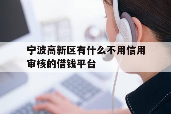 宁波高新区有什么不用信用审核的借钱平台