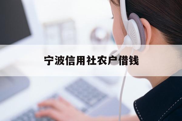 宁波信用社农户借钱