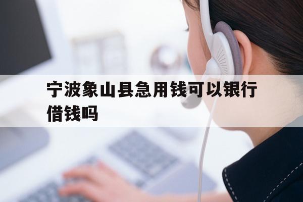 宁波象山县急用钱可以银行借钱吗